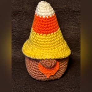 Handmade Crochet Candy Corn Gnome